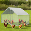 Garvee Large Metal Chicken Coop,Walk-in Poultry Cage,Outdoor Hen Run House with Waterproof and Anti-Ultraviolet Cover Rabbits Habitat Cage for Outdoor | Spacious outdoor run, UV protective cover, multi-use cage for chickens, rabbits and ducks - size: 6.5"