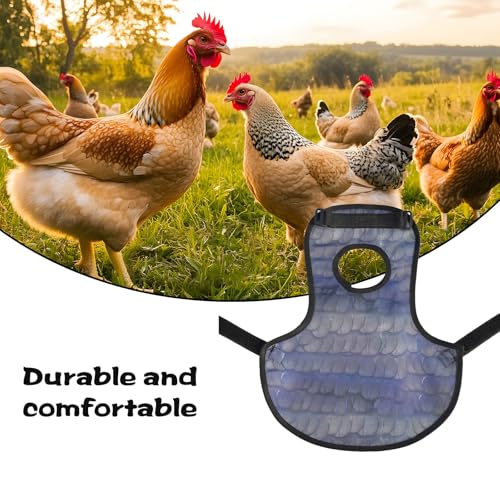 3pcs Chicken Saddle for Hens - Protective Hen Aprons for Poultry with Adjustable Straps, Durable and Comfortable Chicken Costumes for Backyard Birds