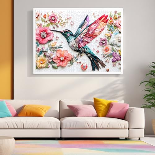 Puzzles for Adults 1000 Pieces,Jigsaw Puzzles 1000 Pieces Bird Puzzles Adult Puzzle Games Unique Cool Puzzle Recycled Cardboard Challenging Game Birthday Party Bird Lover Gift Toy 28x20 in - style: Bird