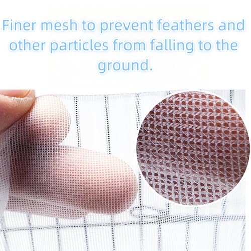 Bird Cage Seed Catcher, Suitable for Ranging from 39 to 71 Inches, Stretchy Form Fitting Mesh Skirt Cover for Parrot Enclosures, Parakeet Cage, Bird Cage Accessories, Small Bird Cage