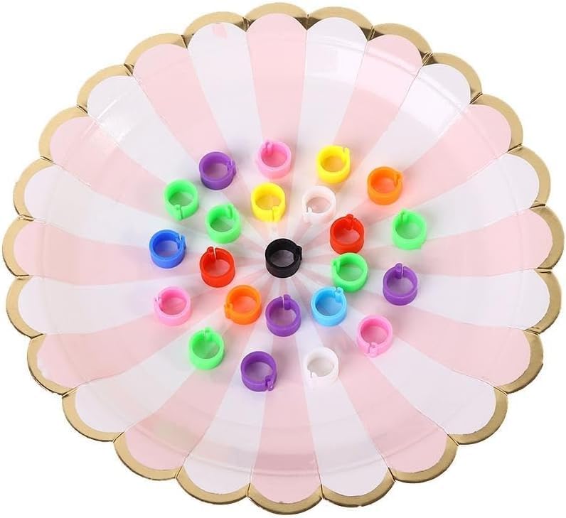 100 Pcs Multicolor Poultry Leg Rings, 10 Colors Poultry Foot Rings Bird Identification Leg Bands Clip-on Rings for Birds, Ducks and Chickens Diameter Poultry Feeding and Watering Supplies 8mm