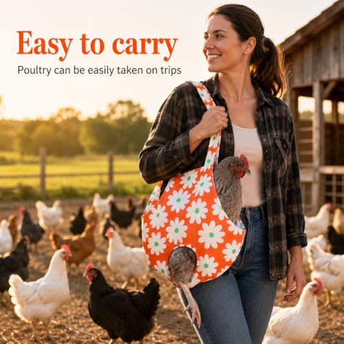 Canvas Chicken Carrier Bag Chicken Purse Carrier Lightweight Chicken-Sling for Hen Rooster Poultry Poultry Transport Travel Vet Visits