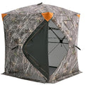VEVOR Hunting Blind，See Through Ground Blinds with Carrying Bag, 360 Degree Portable Camouflage Tent，Durable Concealed Shelter with Silent Side Door and Window, for Turkey and Deer - size: 1-2 Person（270°See Through ）