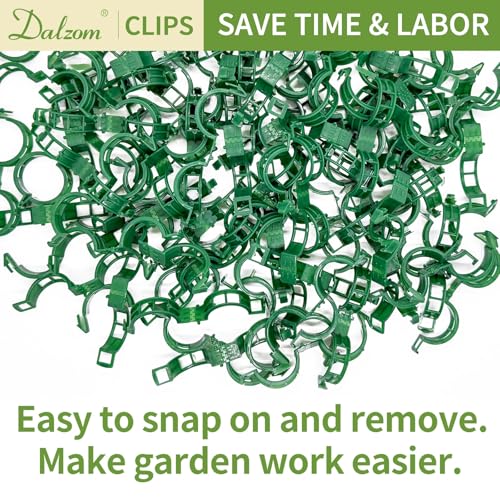 Dalzom® 300Pcs Tomato Clips, Plastic Trellis Clips Plant Support Clips, Plant Clips for Support, Grape Vine, Tomato Vine, Vegetables Plants, Garden Clips to Grow Upright Makes Plants Healthier (Green) - color: Green