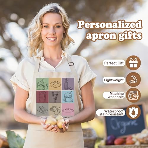 In My Sourdough Era Apron for Women with Deep Pockets - Funny Bakers Apron, Unique Sourdough Gifts for Women & Bread Bakers, Adjustable Kitchen Apron for Mom, Mother’s Day Baking Gift - B15 - color: In My Sourdough Era 4