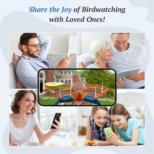 Smart Bird Feeder with Camera, 2K HD AI Identify Birds Species, Bird Watching Camera with Solar Panel, Gift for Mom Dad Birdlovers