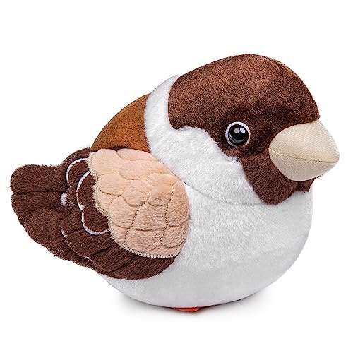Sparrow Plush Toy - Realistic Sparrow Stuffed Animals 9inch, Cute Little Bird Raven Plush as Gift for Your Friends - style: Sparrow