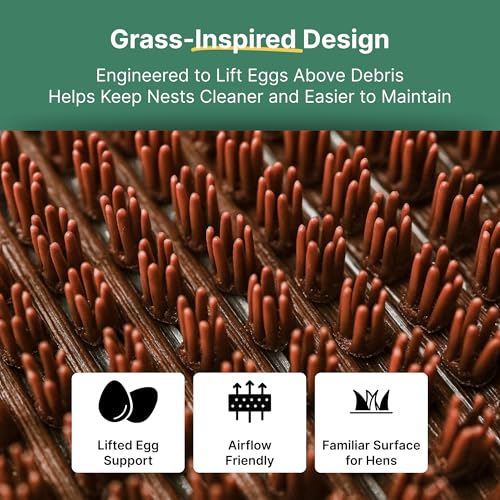 HenGear Nesting Pads, Astroturf NXT v5.2, Washable and Reusable, Large | Nesting Pads for Chicken Coop, Durable AstroTurf Nest Pad Material for Clean Egg Collection, Comfortable Laying Surface - size: Large