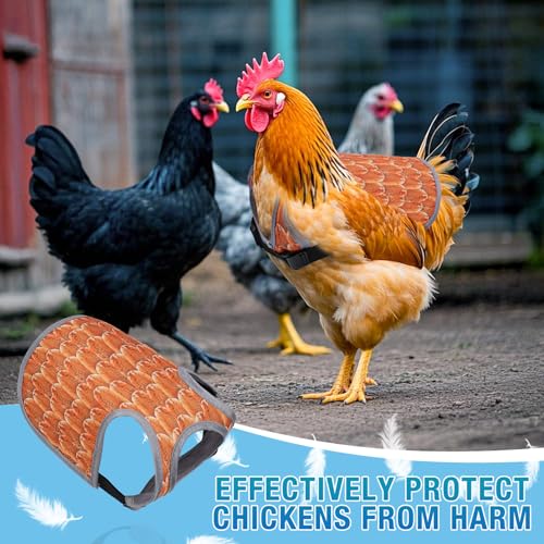 Chicken Saddle for Hens - Chicken Aprons for Hens With Adjustable Straps, Chicken Aprons & Vest Jacket for Hens - style: Yellow Feather