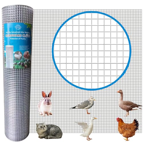 Hot-Dip Galvanized 3/4 in Hardware Cloth 48x100ft 19G Chicken Wire | Fencing - size: New 3/4 Inch 48in x 100ft