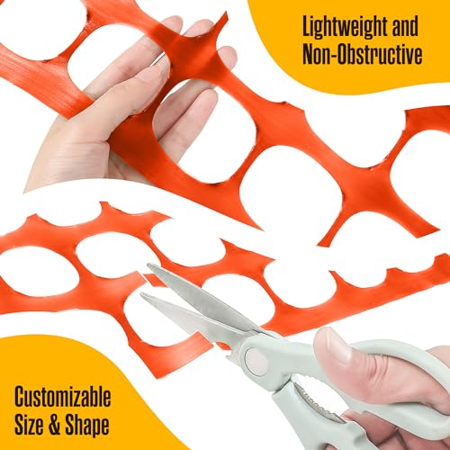 Houseables Plastic Mesh Fence, Construction Barrier Netting, Orange, 4'x100' Feet, 1 Roll, Garden Fencing, Fences Wrap, Above Ground, for Snow, Poultry, Chicken, Safety, Deer, Patio, Garden Netting - color: Orange