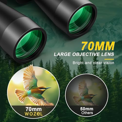 20x70 Binoculars for Adults High Powered Bird Watching Hunting Travel | Large View, HD Vision, Easy Focus, Powerful for Cruise Ship,Camping, Hiking, Christmas Birthday Gifts for Men