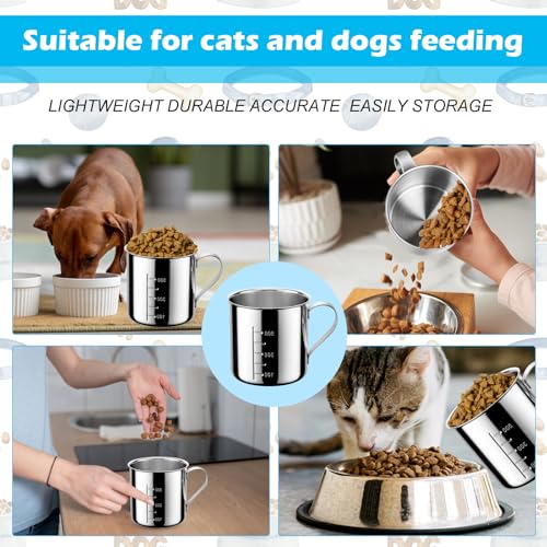 Dog Food Scoop 2Cup,304 Stainless Steel Dog Food Measuring Cup,2Cup Pet Food Scoop for Dogs Cats - size: 2 cup