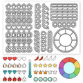 CHGCRAFT Star Rating Clear Stamps Scoring Table Transparent Stamps Rating Icon Silicone Clear Stamp Seals for DIY Scrapbooking Photo Album Decoration, 4.3×6.3 inch - style: Star Rating