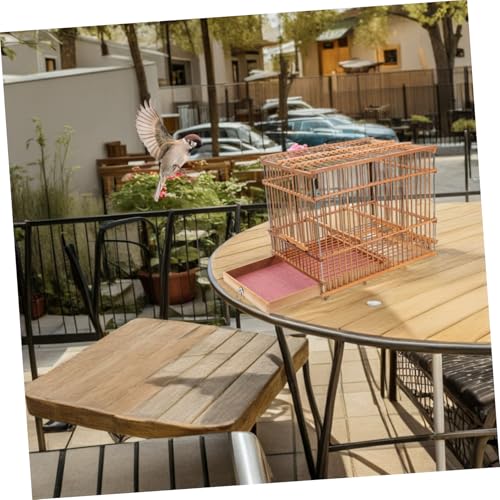 Lightweight Bird Cage Portable Woven Bird Carrier for Small Birds Stylish Outdoor Travel Accessory for Parakeets and More Durable Design for Everyday Use