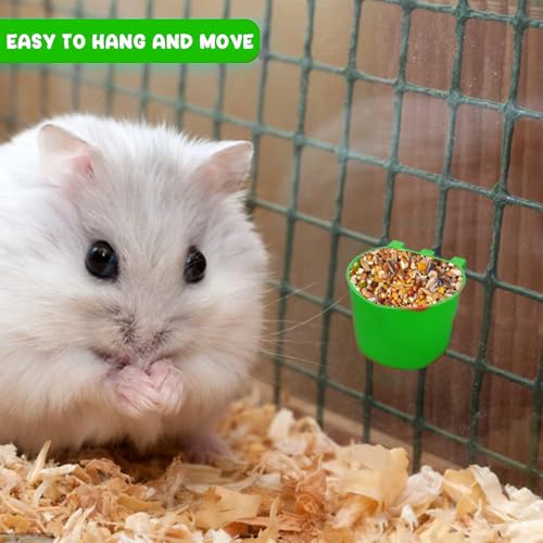 30 Pcs Chicken Coop Feeder Water Cup,8 oz Cage Cups Chicken Feeder Waterer, Cage Cups Birds Hanging Feeders, Chicken Feeder Water Bowl for Parakeet Poultry Pigeon Bunny Wire Cage(Green) - color: Green, size: 8oz