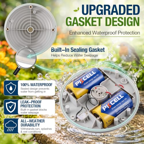 Bird Bath Water Circulator with 2 D-Cell Batteries, Quiet Waterproof Bird Bath Agitator, Birdbath Bubbler Keeps Water Moving & Attracts Birds for Outdoor Patio Garden(Spiral Paddle) - style: Spiral Paddle