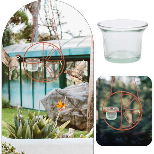 Abaodam 2PCS Glass Oriole Feeder Replacement Cups for Outdoor Bird Feeders | Easy To Clean, For Oriole Jelly Feeders, Outdoor Hanging Feeders, Garden And Balcony Use