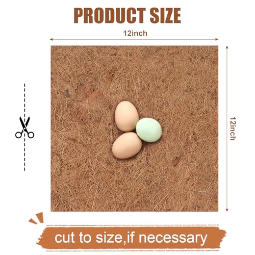 12Pcs Chicken Nest Box Pads Laying Hen Nesting Box Nesting Pads for Chicken Coop Fits Most Nesting Boxes, Chicken Coop Nest Liners - 11.8x11.8 (Brown 12) - color: brown 12