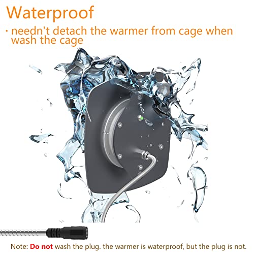 Bird Heater, Thermostatical Bird Warmer for Parakeets, IP67 Waterproof Bird Accessories and Supplies, 12V