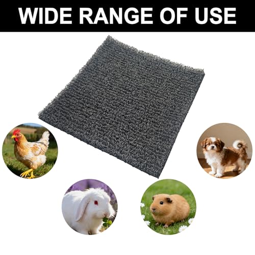 Nesting Pads for Chicken Coop, 12 x 12 inch Plastic Chicken Nesting Boxes Pads Coop Accessories for Chicken Hen Box Laying Eggs, Gray (2)