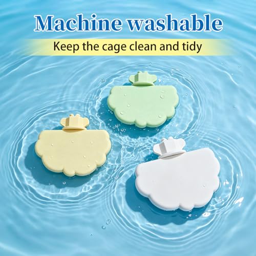 3PCS Parrot Grinding Platforms, Washable Cloud Design Bird Stand with Screw Lock, Natural PLA Material for Nail Beak Care, Cage Accessory - size: S