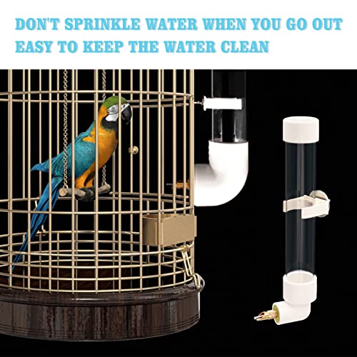 Automatic Bird Water Bottle - No Drip Hanging Drinker for Small Pets Birds Parrots Parakeets Finches Cockatiels