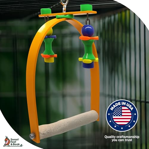 Sweet Feet and Beak Whirly Bird Swing, Medium Indoor Pedicure Perch - size: Medium