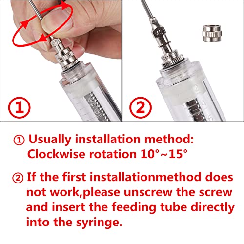 20ML Baby Bird Feeding Syringe Set Pet Syringe | With 6 Pcs Curved Gavage Feeding Tubes and Bird Drinker Stainless Steel Metal Feeding Spoon for Baby Birds Parrot Small Pet - size: 20ML