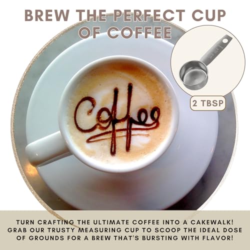 1/8 Cup Stainless Steel Measuring Cup | Sturdy Metal 30 ml | 30 cc | 1 oz | Single Cup for Wet and Dry Ingredients | Great for use as 1/8 Cup Coffee Scoop - 1 PK - size: 1/8 Cup