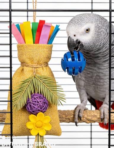 23-Pack Bird Toys Wicker Bell Balls Shaker Rattles | for Parakeets, Budgies, Cockatiels, Conures, Lovebirds