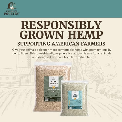 4 Pack 10 Pound Bag Hemp Cozy Coop Siftable Chicken Bedding - size: 4 Pack