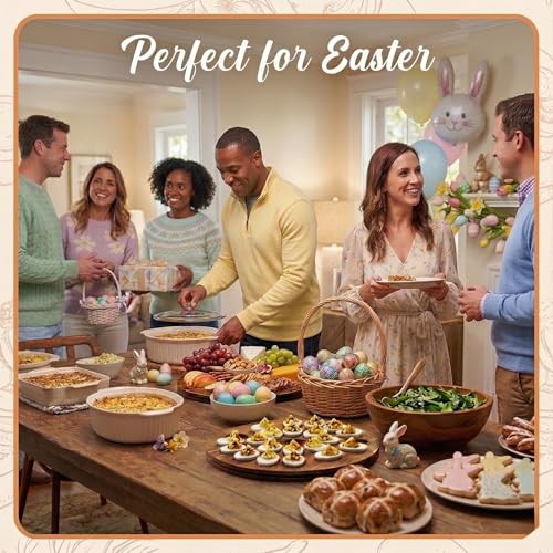 Trauful Deviled Egg Carrier with Lid and Handle | Reversible | Wooden Portable Deviled Egg Containers with Lid for Party Travel | Covered Platter Tray Holder | Holds 22 Eggs, Acacia Wood - color: Acacia