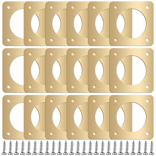 Hotop 18 Pcs 1 1/4'' Opening Metal Bird House Guard Portal Bird House Hole Protector with Copper Open Protector Guards for Eastern Bluebird Rooms Sparrow Houses(Opening) - size: 1 1/4'', style: Opening