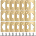 Hotop 18 Pcs 1 1/4'' Opening Metal Bird House Guard Portal Bird House Hole Protector with Copper Open Protector Guards for Eastern Bluebird Rooms Sparrow Houses(Opening) - size: 1 1/4'', style: Opening