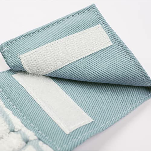 Ritz Premium 100% Cotton Solid and Multi Check Kitchen Tie Towel Absorbent, Super Soft, and Fast Drying Hang Towel, Set of Three, Dew - color: Dew, size: Solid & Multi Check - 3 Piece
