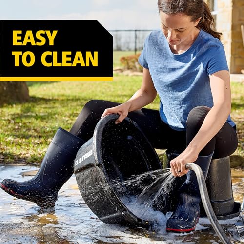 Rubbermaid Commercial Products BRUTE 6-Gallon Feed Storage Container with Rodent-Proof EDGELOCK Lid, RigidCell Construction, Stackable & Nestable, Made in USA - size: 6 Gal, style: Feed Storage Bin
