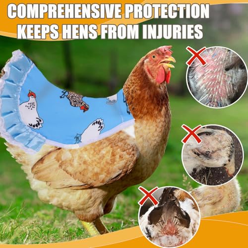 MOMWOW Chicken Saddle for Hens – Hen Saddle for Chickens with Adjustable Straps – Feather Protector Hen Apron – Chicken Saddles for Hens for Protection During Mating & Molting (Chicken)