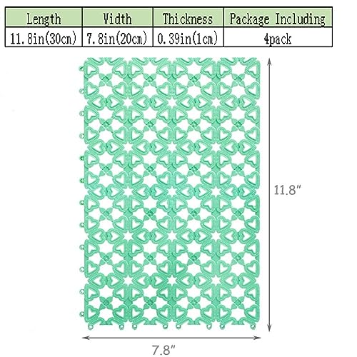 Hamiledyi 4 Pcs Rabbit Cage Mats Plastic Bunny Feet Pad Playpen Floor Mats for Rabbit Hamster Rat Chinchilla Guinea Pig