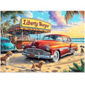 500 Piece Puzzle for Adults, Beach Store Puzzle, Recycled Cardboard Car Dog Jigsaw Puzzles 500 Pieces, Challenging Puzzles Game Home Decor Birthday Party Gift Toy for Seniors 20.5 * 15 inch - style: Beach Store
