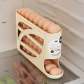 4-Tier Egg Dispenser for Refrigerator, Gravity Auto-Rolling Design, Holds 30 Eggs, Space-Saving Easy-Access Fridge Organizer Rack
