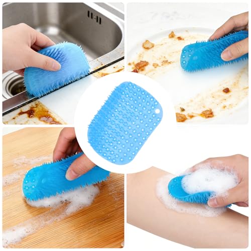 3-Pack Egg Washer, Egg Cleaner Scrubber for Fresh Eggs, and Vegetable Scrubber & Dish Brush Set - Flexible Vegetable Fruit Brush for Potato, Lemon, Cucumber, Cleaning Tools for Kitchen Sink