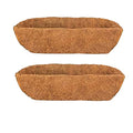 2pcs Trough Coco Liner 24 inch Wall Planter Replaceable Coco Liner for Window Box, Fence Flower Baskets - size: 24 in -2pcs