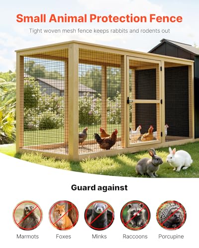 VEVOR Hardware Cloth 24 in x 25 ft, 2 x 3 in Mesh 16 Gauge Galvanized Wire Mesh Roll, Weather-Resistant Vinyl Coated Chicken Wire Fencing, Heavy Duty Welded Garden Plant Fencing for Rabbit Cage Snake - size: 24in*25ft 2in*3in