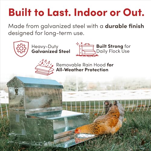 RentACoop Automatic Treadle Chicken Feeder - 40 lb Capacity - style: 40LB Treadle Feeder