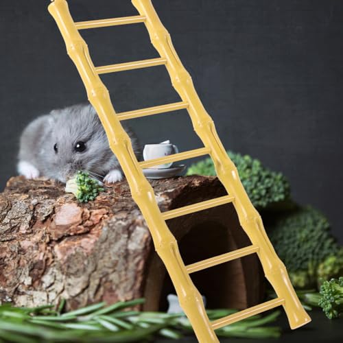 Yardwe Hanging Bird Ladder Toy for Parrots Hamsters Climbing Toy for Bird Cages Promotes Play Exercise Dimensions for Parakeets Pets