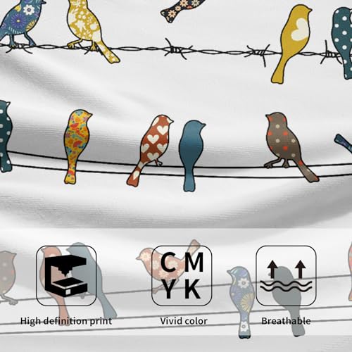 Rowley Birds Hand Towels Set of 2,14 x 28 Inch Colorful Boho Cute Farmhouse Country Nature Modern Ultra Soft Tea Towel for Hotel Gym Home Bathroom Kitchen Decor - color: Birds