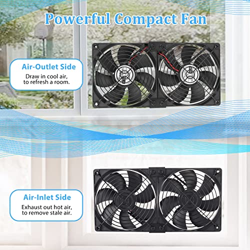Big Airflow 2 x 120mm 240mm AC 110V 120V 220V 240V Variable Speed Fan for Mining Machine Cabinet Chassis Server Workstation Cooling