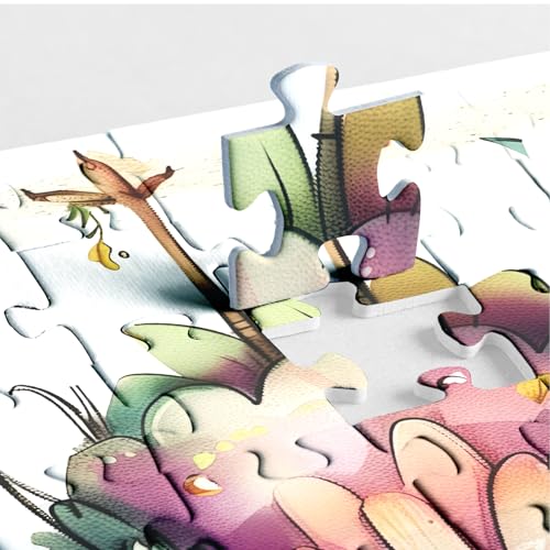 Funny Chicken Puzzles for Adults 1000 Pieces, Cute Bird Flower Jigsaw Puzzles, Beautiful Animal Art Puzzles - color: Sunny Chicken