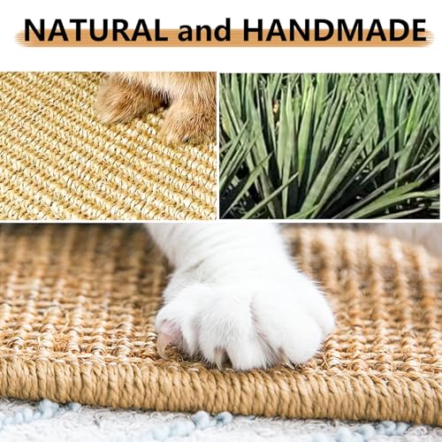2PCS Rabbit Scratch Mat Natural Bunny Scratching Pad Claws and Teeth Care Rabbit Mats for Cages Chew Toys for Bunny Pet Cage Bedding for Biting Sleeping Nesting, 24x16 - size: 24"x16"